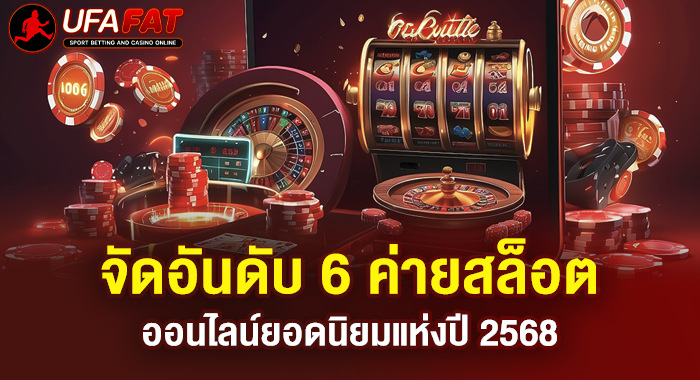 จัดอันดับ 6 ค่ายสล็อตออนไลน์ยอดนิยมแห่งปี 2568
