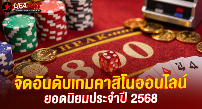 จัดอันดับเกมคาสิโนออนไลน์ยอดนิยมประจำปี 2568